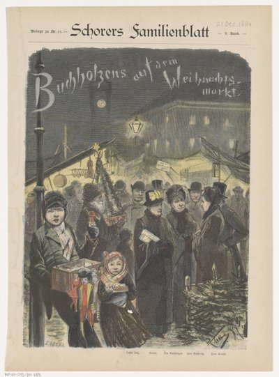Familie Buchholz op de kerstmarkt door Emil Ost