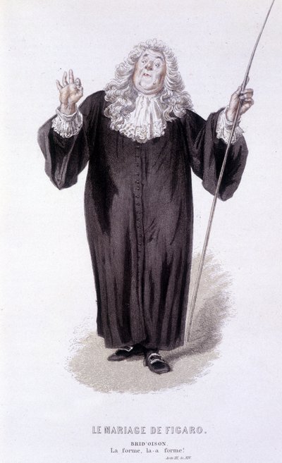 Volledig werk van Beaumarchais (1732-1799) door Edouard Fournier. tekening door Emile Bayard. Ed. Laplace, Sanchez et Cie, Parijs 1876. Dit is Brid