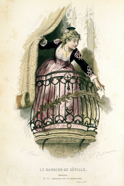 Rosine in Le barbier de Seville door Emile Antoine Bayard