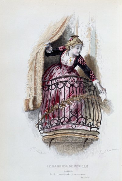 Rosine in De barbier van Sevilla door Emile Antoine Bayard