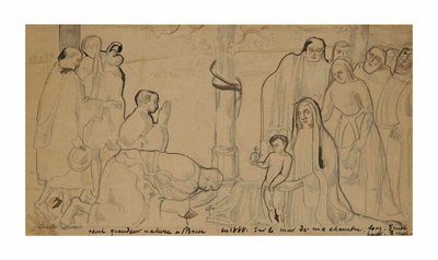 Aanbidding van de herders door Emile Bernard