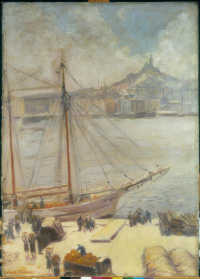 Marseille, de kade door Emile Bernard