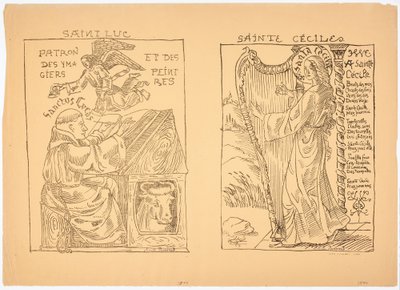 Die heilige Cäcilia door Emile Bernard