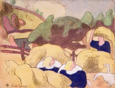 Vrouwen die Hooibergen Maken, uit de serie 