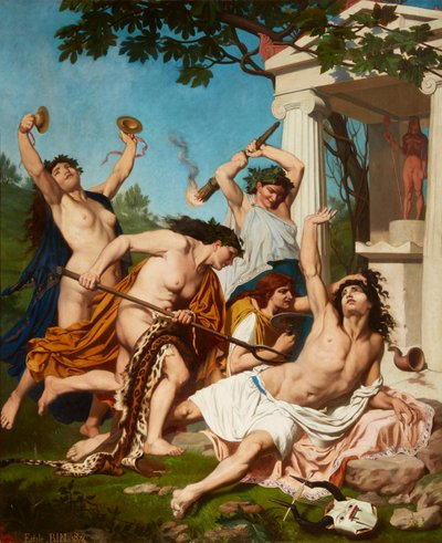 De dood van Orpheus, door Emile Jean Baptiste Philippe Bin door Emile Bin