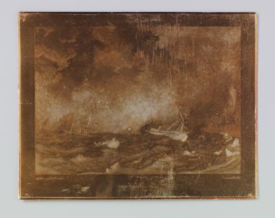 Schipbreuk door Emile Frédéric Salmon (signed by artist)