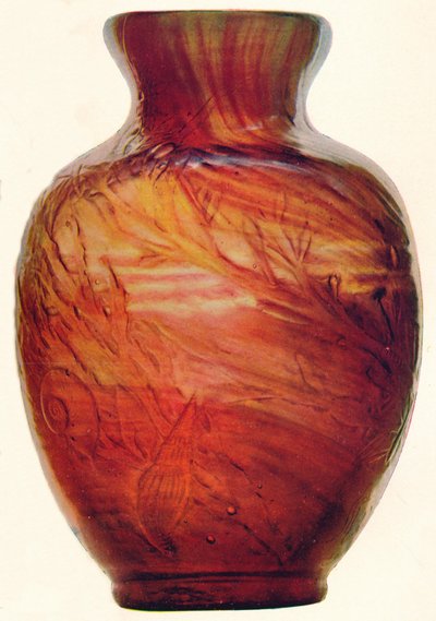 Glazen vaas door E. Galle, c1846-1903, 1903 door Emile Galle
