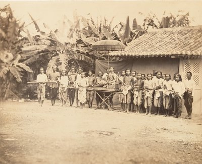 Prins Cambodgien en zijn stoet, 1866 door Emile Gsell