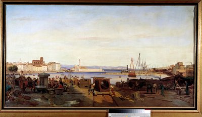 De haven van La Ciotat Schilderij door Emile Loubon door Emile Loubon