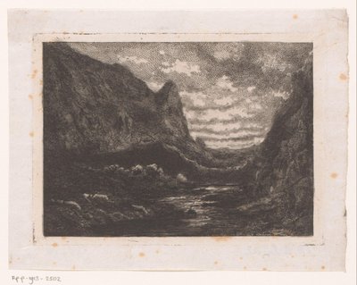 Bergmeer door Emile Puttaert (attributed to)