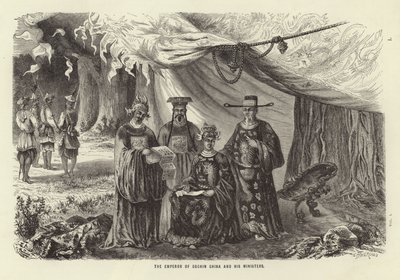 Keizer van Cochin China en zijn ministers door Emile Theodore Therond