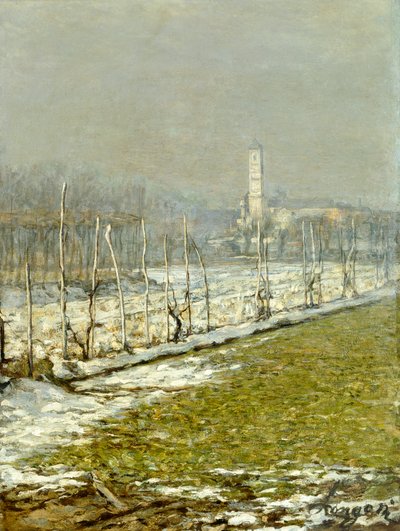 Landschap. Winterzon door Emilio Longoni