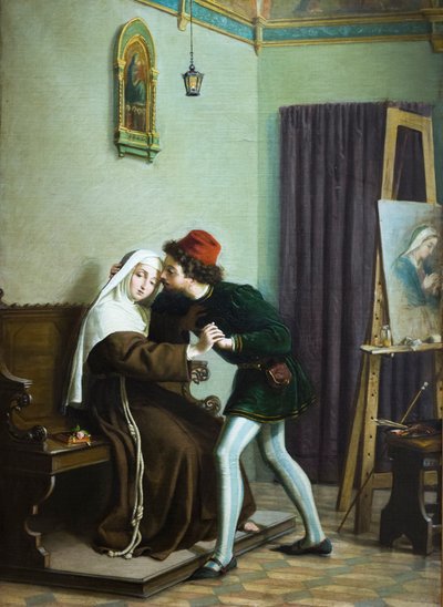 Filippo Lippi en Lucrezia Buti door Emilio Scherer