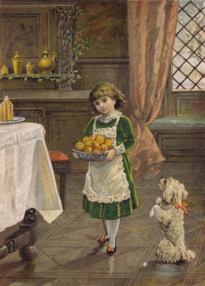 Meisje met een schaal fruit door Emily Jane Harding Andrews