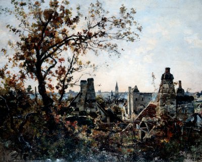 De Toren van Chevalot in de avond door Emmanuel Lansyer