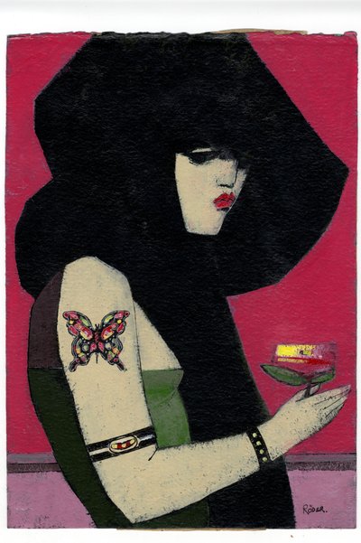 Vlindertatoeage door Endre Roder