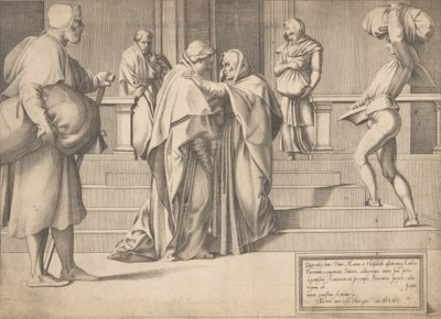 De Visitatie, 1561 door Enea Vico.