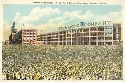 50.000 werknemers van de Ford Motor Company, Detroit, Michigan door English Photographer