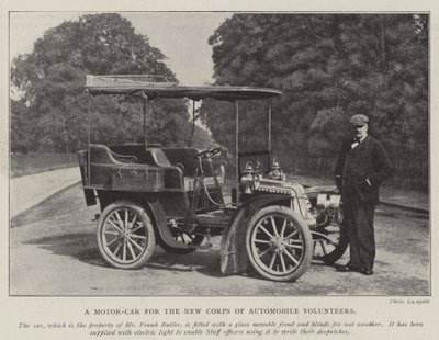 Een motorwagen voor het nieuwe korps van automobielvrijwilligers door English Photographer
