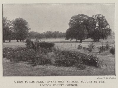 Een nieuw openbaar park, Avery Hill, Eltham, gekocht door de London County Council door English Photographer