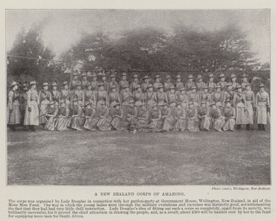 Een Nieuw-Zeelands korps van Amazones, 1900 door English Photographer