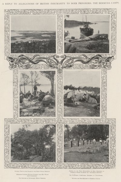 Een Antwoord op Beschuldigingen van Britse Onmenselijkheid jegens Boerengevangenen, de Bermuda Kampen door English Photographer