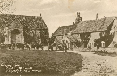 Abdijboerderij in Preston bij Yeovil. Ansichtkaart verzonden in 1913 door English Photographer