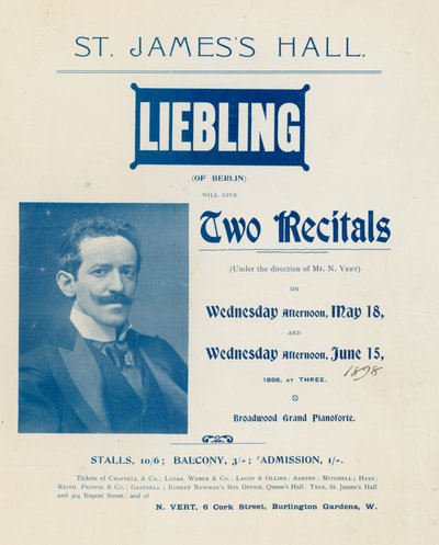 Advertentie voor een concert door Liebling uit Berlijn door English Photographer
