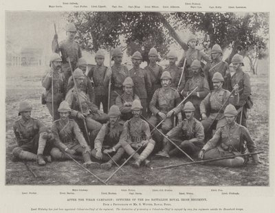 Na de Tirah-campagne, Officieren van het 2e Bataljon Royal Irish Regiment door English Photographer