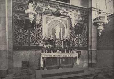 Altaar van de Latijnse Kerk, Nazareth, op de plaats van het huis waar Christus woonde door English Photographer