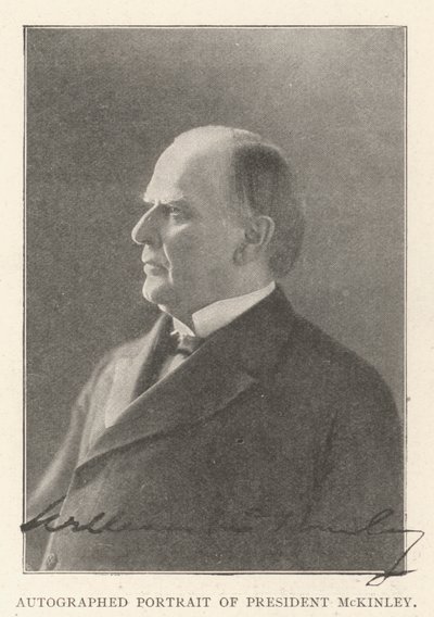 Gesigneerd portret van president McKinley door English Photographer