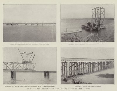 De bouw van de brug over de Atbara-rivier in Soedan door English Photographer