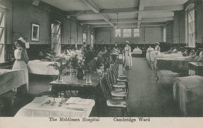Cambridge Ward, The Middlesex Hospital, Londen door English Photographer