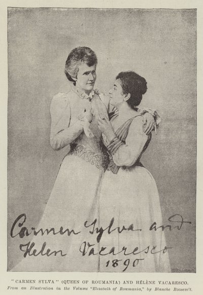 Carmen Sylva (Koningin van Roemenië) en Helene Vacaresco door English Photographer