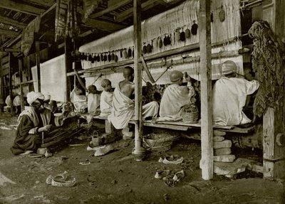 Tapijtweven in India door English Photographer