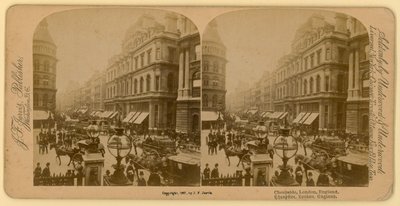 Cheapside, Londen; stereoscopisch beeld door English Photographer