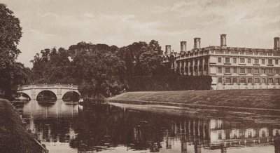 Clare College en Brug, Cambridge door English Photographer