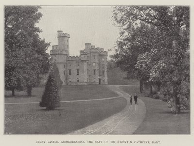 Cluny Castle, Aberdeenshire, de zetel van Sir Reginald Cathcart, baronet door English Photographer