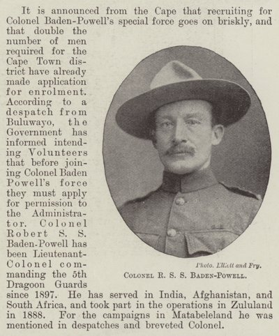Kolonel R. S. S. Baden-Powell door English Photographer
