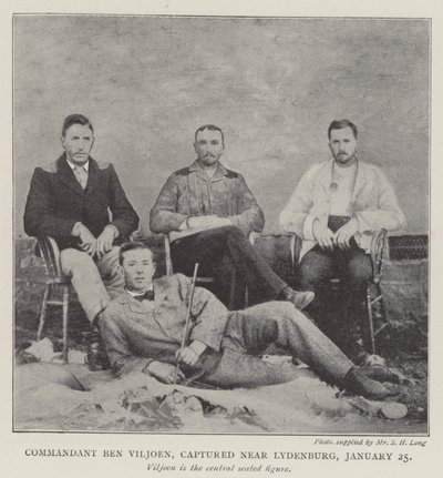 Commandant Ben Viljoen, gevangen genomen nabij Lydenburg, 25 januari door English Photographer