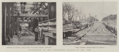 De bouw van de ondergrondse spoorweg in New York door English Photographer