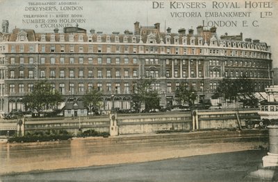 De Keysers Royal Hotel, Victoria Embankment, EC door English Photographer