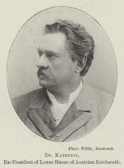 Dr. Kathrein, ex-voorzitter van het lagerhuis van de Oostenrijkse Reichsrath door English Photographer