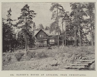 Het huis van Dr. Nansen in Lysaker, nabij Christiania door English Photographer