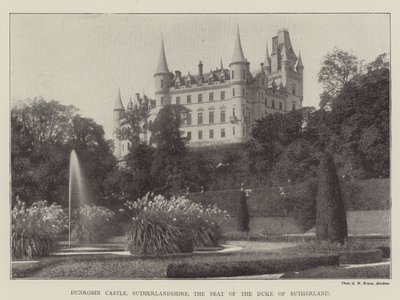 Dunrobin Kasteel, Sutherlandshire, de Residentie van de Hertog van Sutherland door English Photographer