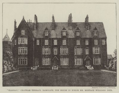 Elleray, Chatham Terrace, Ramsgate, het huis waar Mr. Montagu Williams stierf door English Photographer