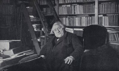 Ernest Renan in zijn studeerkamer door English Photographer