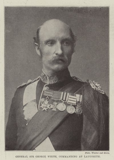 Generaal Sir George White, bevelhebber in Ladysmith door English Photographer