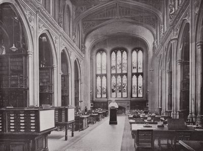Guildhall Bibliotheek, met Buste van Chaucer door English Photographer