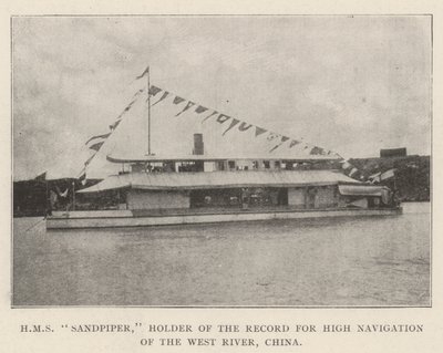 HMS Sandpiper, Houder van het Record voor Hoge Navigatie van de Westelijke Rivier, China door English Photographer